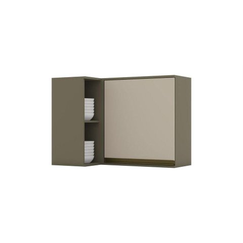 Armário Aéreo 1 Porta Connect Henn Duna Com Cristal