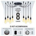 Ver imagem 5 de Lustre Aranha com 8 Pendentes de 2 M + Soquetes