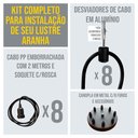 Ver imagem 4 de Lustre Aranha com 8 Pendentes de 2 M + Soquetes