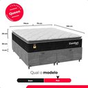 Ver imagem 4 de Cama Box Baú Queen + Colchão Comfort Class Pillow Top Preto/suede Cinza
