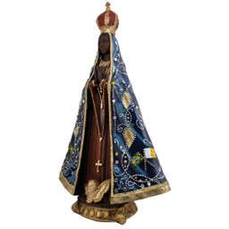 Imagem 45 cm Nossa Senhora Aparecida Resina Tradicional - 3
