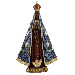 Imagem 45 cm Nossa Senhora Aparecida Resina Tradicional - 1