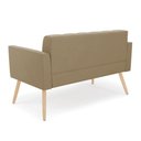 Ver imagem 7 de Sofá Namoradeira Elisa Suede Pés Palito Natural - D'Rossi Cor Marrom Rato
