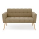 Ver imagem 6 de Sofá Namoradeira Elisa Suede Pés Palito Natural - D'Rossi Cor Marrom Rato