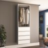CLOSET COMPLETO - COM PRATELEIRAS, GAVETEIROS, NICHOS E CABIDEIROS - 8