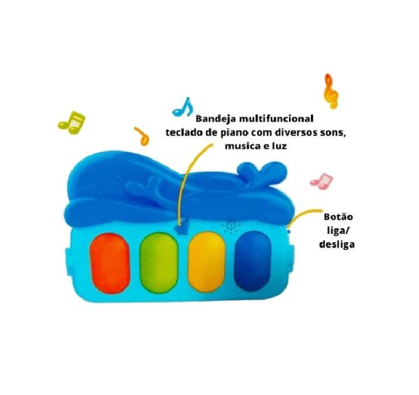 Tapete de Atividades Com Arco e Piano Musical Joy Azul Color Baby - 2
