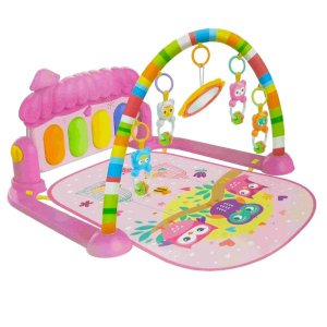 Tapete de Atividades Com Arco e Piano Musical Joy Rosa Color Baby