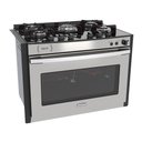 Ver imagem 1 de Fogão Embutir 5 Bocas Gaudí Platinum Vitreo Inox Gás Glp 220 V Venax 22232