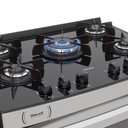 Ver imagem 5 de Fogão Embutir 5 Bocas Gaudí Platinum Vitreo Inox Gás Glp 220 V Venax 22232