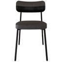 Ver mais imagens de Cadeira Estofada para Sala de Jantar Astrid Preto C01 Linho Preto Courino Preto - Lyam Decor