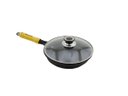 Ver imagem 1 de Frigideira Ferro Fundido Cabo Madeira Tampa Vidro 22cm