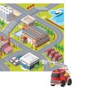 Ver imagem 4 de Tapete Infantil Divertido Pista de Corrida Hot Whells Cidade com Carrinho Tatame Educativo Quarto