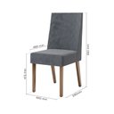 Ver imagem 4 de Conjunto Sala de Jantar Mesa Manu 120cm Tampo MDF e Vidro Canto Arredondado 4 Cadeiras Maitê