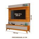 Ver imagem 4 de Painel Home Ripado Para Tv Até 75 Polegadas Freijó Mani Antalya Luapa Móveis