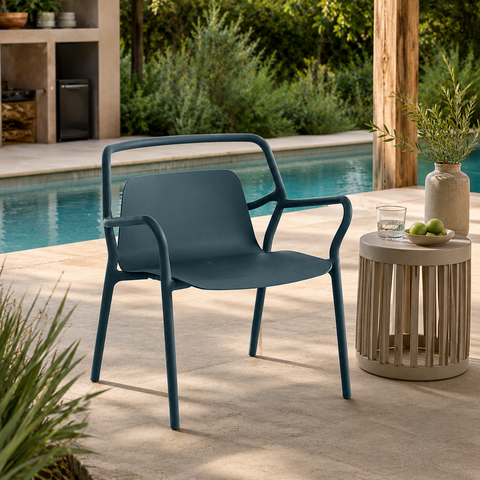 Poltrona para Jardim 76cm x 62cm Enjoy Azul/Aura