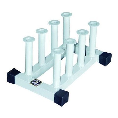 Suporte Barra De Chão (8 Barras) Aço E Tubo Pintado - Branco