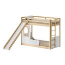 Ver imagem 3 de Beliche Montessoriana com LED, Janela e Escorregador New Garden Casatema MadeiraOriginals Marrom/Branco