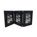 Ver imagem 6 de Porta Retrato de Mesa 3 Fotos Moldura C/ Vidro Vintage Preto