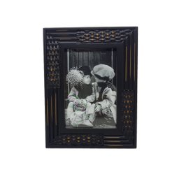 Porta Retrato de Mesa 3 Fotos Moldura C/ Vidro Vintage Preto - 2