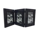 Ver imagem 4 de Porta Retrato de Mesa 3 Fotos Moldura C/ Vidro Vintage Preto