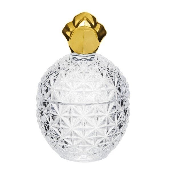 Abacaxi Decorativo em Vidro 16cmx10,5cm Mart Collection - 1