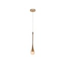 Ver imagem 1 de Pendente Led 7×34cm 5w 500lm 3000k Bivolt Metal Dourado e Cristal com Cabo de 2m