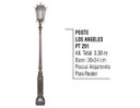 Ver imagem 2 de Poste Colonial Los Angeles para Jardim de Alumínio 3,38m