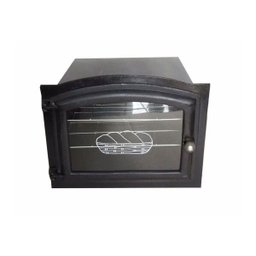 Forno Ferro Fundido Porta Vidro Fogão A Lenha 48x35x30cm P - 1