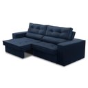 Ver imagem 6 de Sofá Retrátil e Reclinável 2 Lugares 1,90m com Molas Milena Suede Azul Rover & Beato