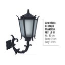 Ver imagem 2 de Luminária Francesa com Braço Externo/interno Alumínio 63cm