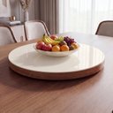 Ver imagem 1 de Prato Giratório Laminado 60cm com Vidro Off White Onix