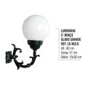 Ver imagem 2 de Luminária Globo Grande com Braço Externa/interna em Alumínio 60cm