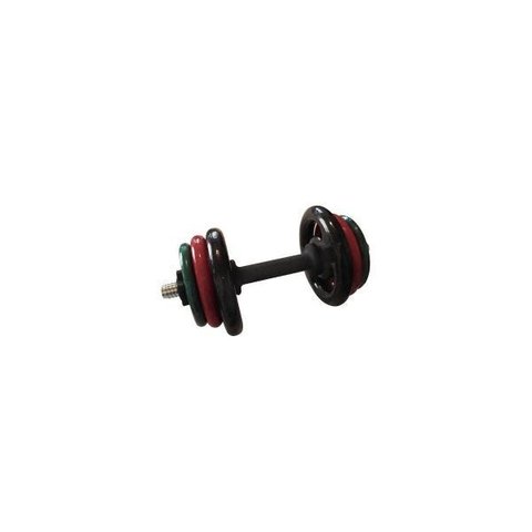 Kit Musculação Emborrachado com Barra Maciça 0,40mm