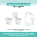 Ver imagem 3 de Assento Sanitário Tampa de Vaso Branco Mdf Laqueado Aries para Bacia Eternit