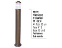 Ver imagem 2 de Poste Timoneiro com Chapéu Jardim em Tubo de Alumínio 92cm