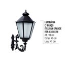 Ver imagem 2 de Luminária Colonial com Braço Italiana Grande Alumínio 99cm