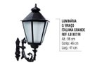 Ver imagem 2 de Luminária Colonial com Braço Italiana Grande Alumínio 99cm