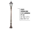 Ver imagem 2 de Poste Verona Mini para Jardim de Alumínio 01 Luminária 1,57m