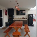 Ver imagem 4 de Conjunto Mesa 1,6m e 2 Bancos Sem Encosto Madeira Maciça Eucalipto:Cerejeira