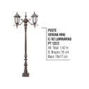 Ver imagem 2 de Poste Verona Mini para Jardim de Alumínio 02 Luminária 1,42m
