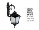Ver imagem 2 de Luminária Portugal com Braço Externa/interna Alumínio 71cm