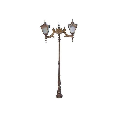 Poste Colonial Romano Jardim de Alumínio 02 Luminária 2,25m