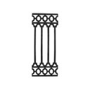 Ver imagem 1 de Grade Ferro Fundido Romana Sacada Varanda Escada 80x34cm