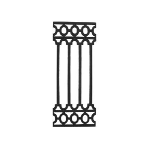 Grade Ferro Fundido Romana Sacada Varanda Escada 80x34cm