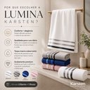 Ver imagem 6 de Jogo de Toalhas Karsten Lumina 3 Peças Banhão e Rosto 100% Algodão Fio Penteado