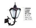 Ver imagem 2 de Luminária Romana com Braço Externa/interna em Alumínio 67cm