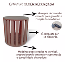 Ver imagem 4 de Puff Banqueta Thor Tecido Linho Bege/caramelo para Salas e Ambientes