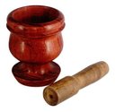 Ver imagem 1 de Pilão De Pau Madeira Modelo Grande 10x7 Cm - Marrom