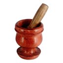 Ver imagem 2 de Pilão De Pau Madeira Modelo Grande 10x7 Cm - Marrom