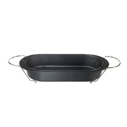 Assadeira Oval Ferro Fundido com Suporte Santana 36x17,5 Cm - 1